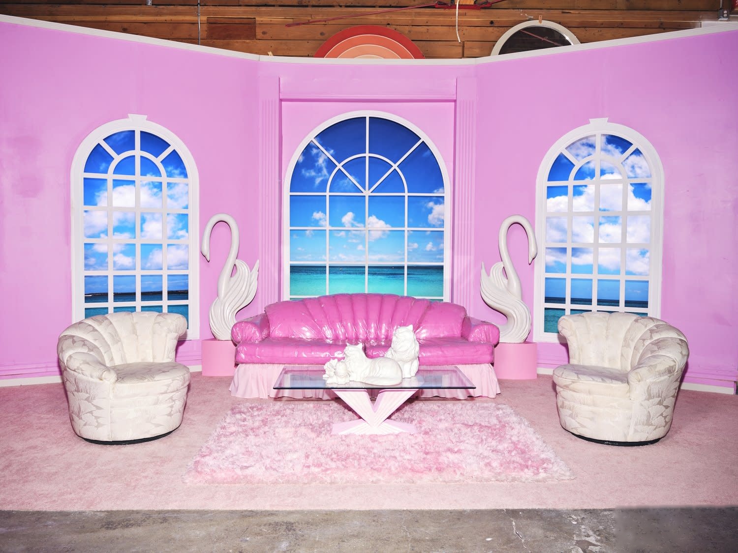 Retro Pink Living Room & Studio: LA Charm